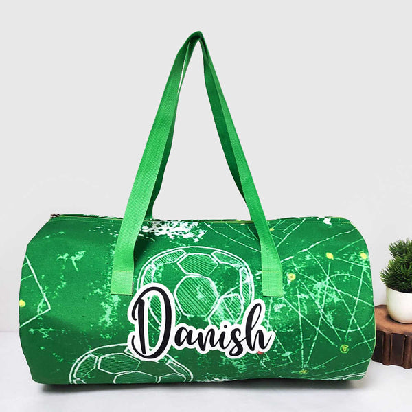 Personalised Football Printed Kids Large Swimming Duffle Bag