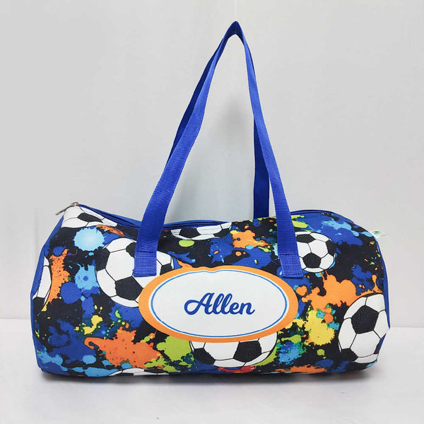Personalised Football Printed Kids Swimming Duffle Bag