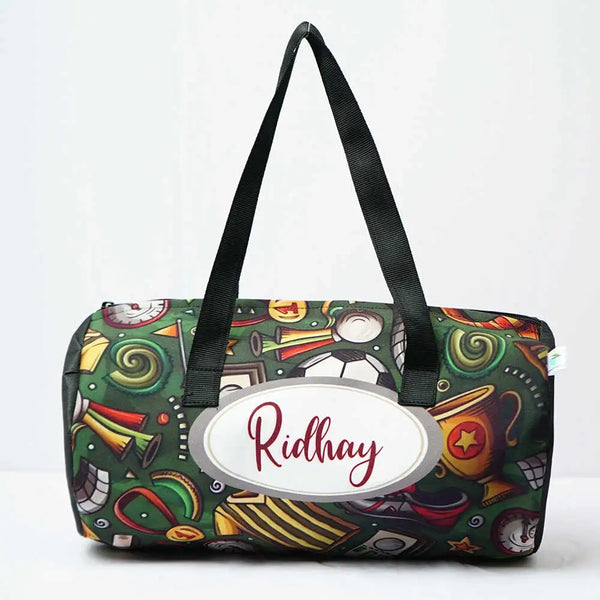 Personalised Football Printed Kids Swimming Duffle Bag