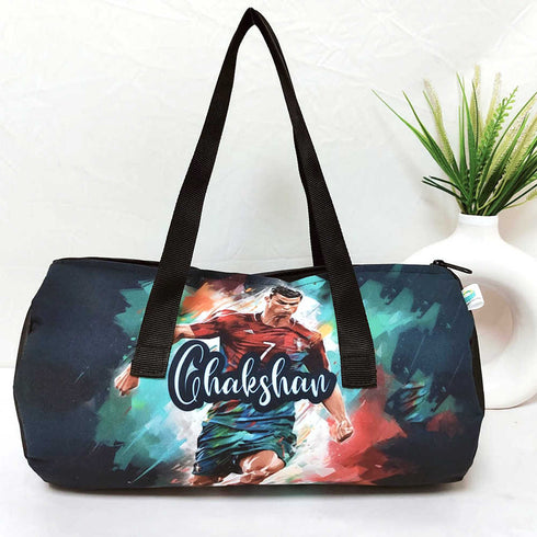 Personalised Football Printed Kids Swimming Duffle Bag