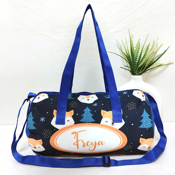 Personalised Fox Printed Kids Sling Swimming Duffle Bag