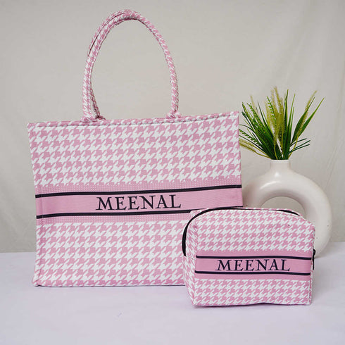 Personalised Geometric Printed Box Bag Combo
