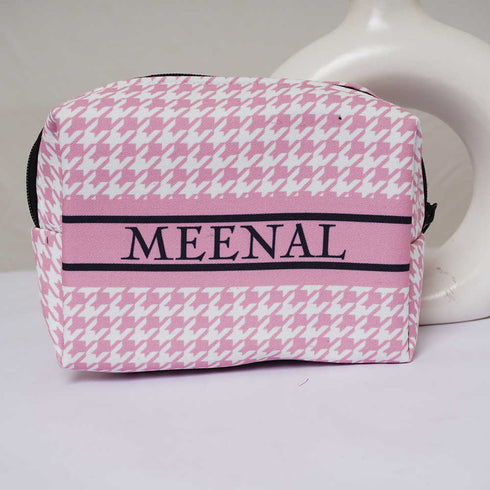 Personalised Geometric Printed Box Pouch