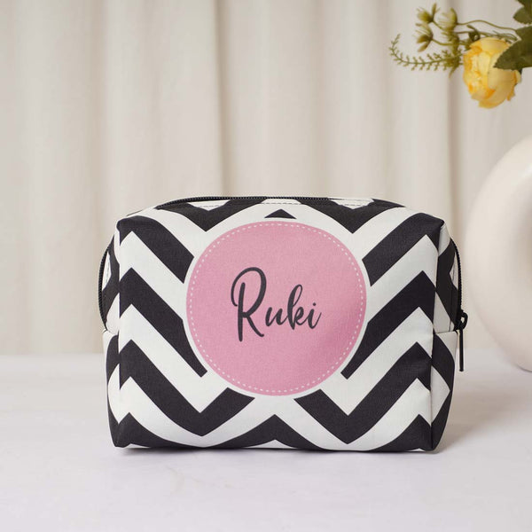 Personalised Geometric Printed Box Pouch - Uncommongifts.in