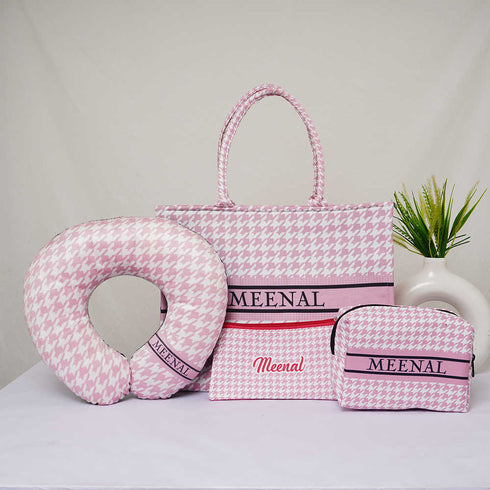 Personalised Geometric Printed Kids Box Bag Combo Gift Set