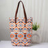 Personalised Geometric Printed Structured Tote Bag
