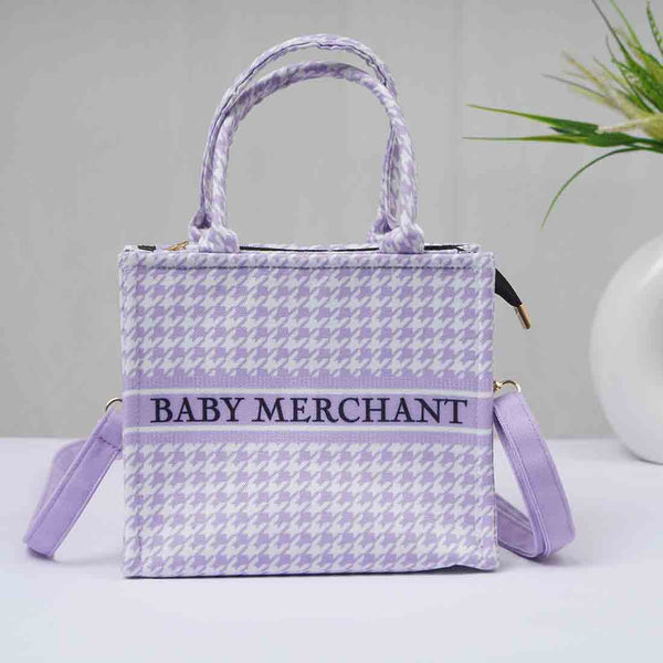 Personalised Geometric Purple Printed Sling Bag