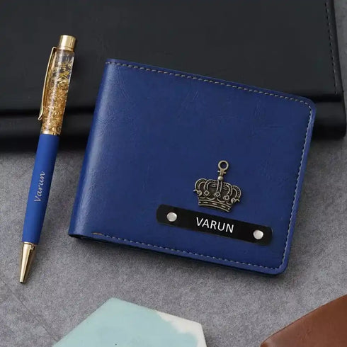 Personalised Gift Combo Men's Wallet With Charm - Tan