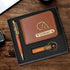 Personalised Gift Combo Men's Wallet With Charm - Brown - Uncommongifts.in