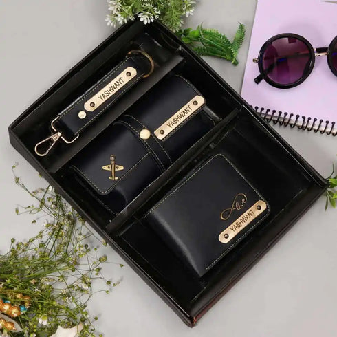 Personalised Gift Combo Men's Wallet With Charm