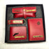 Personalised Gift Combo Men's Wallet With Charm - Red - Uncommongifts.in