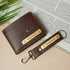 Personalised Gift Combo Men's Wallet With Charm - Tan - Uncommongifts.in