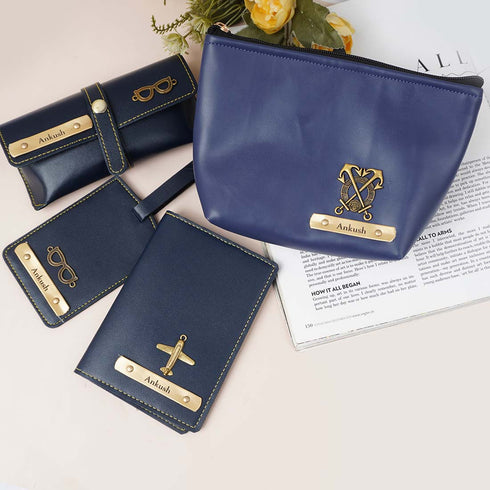 Personalised Gift Combo With Charm - Navy Blue - Uncommongifts.in