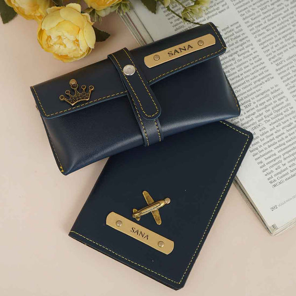 Personalised Gift Combo With Charm - Navy Blue - Uncommongifts.in