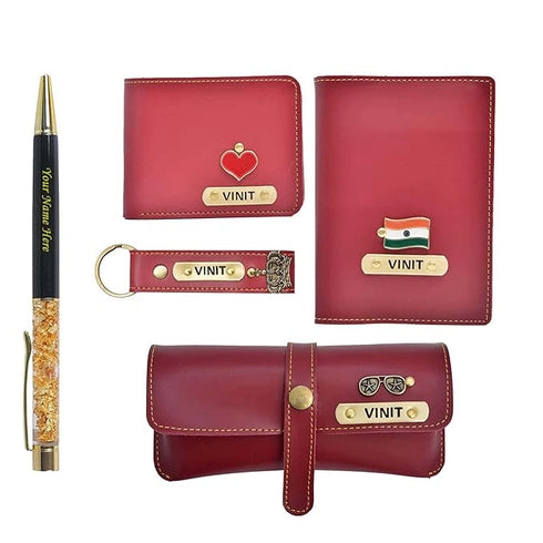 Personalised Gift Combo With Charm - Pink - Uncommongifts.in