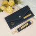 Personalised Gift Combo Women's Wallet With Charm - Navy Blue - Uncommongifts.in