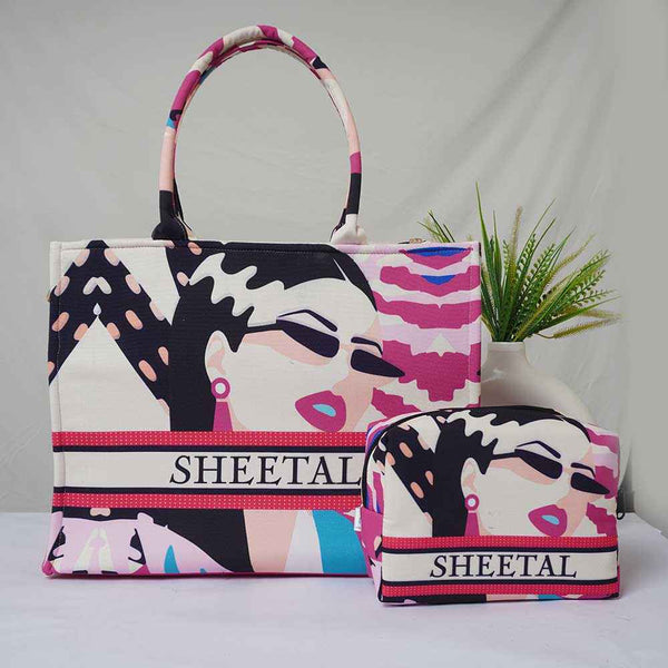 Personalised Girl Printed Box Bag Combo