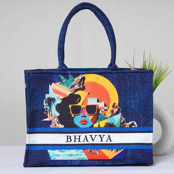 Personalised Girl Printed Box Bag