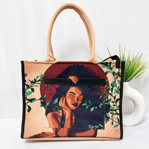 Personalised Girl Printed Box Tote Bag