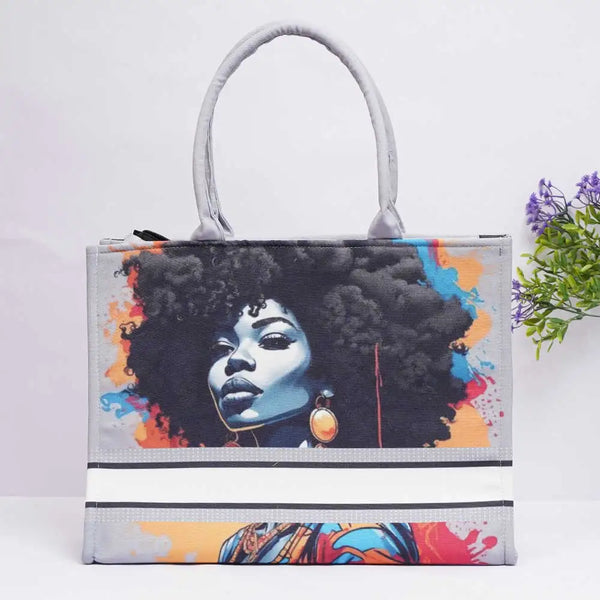 Personalised Girl Printed Box Tote Bag