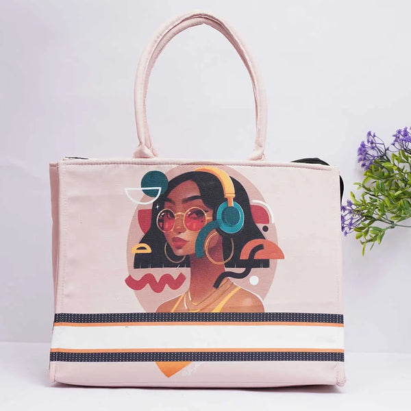 Personalised Girl Printed Box Tote Bag