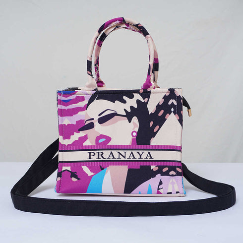 Personalised Girl Printed Sling Box Bag