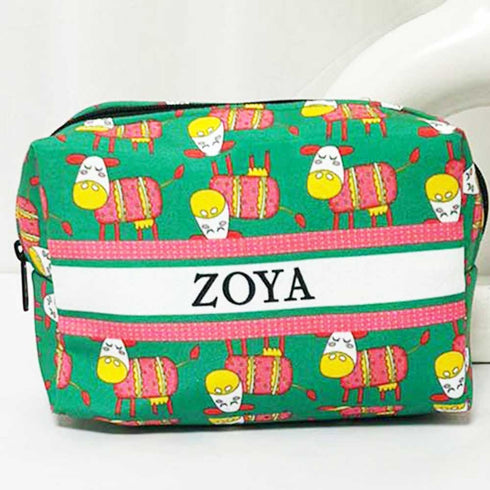 Personalised Green Printed Box Pouch