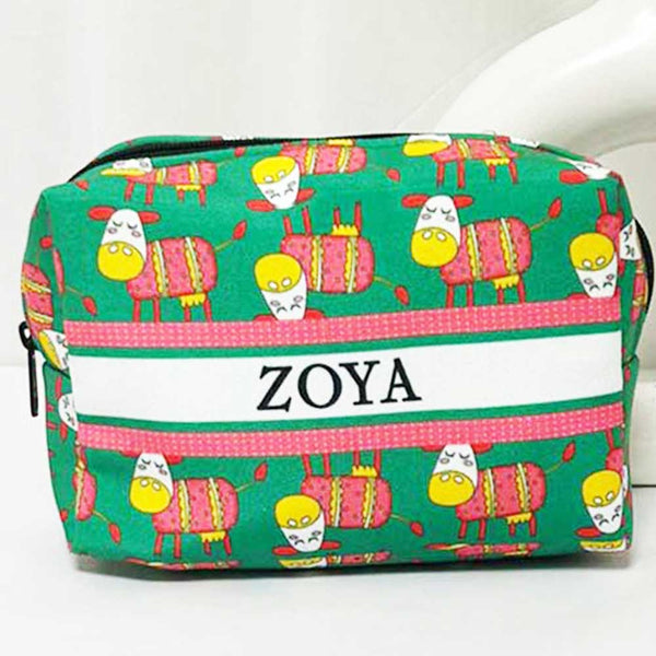 Personalised Green Printed Box Pouch