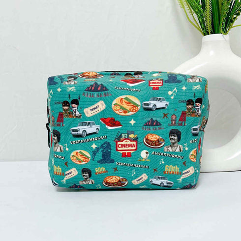 Personalised Green Printed Box Pouch