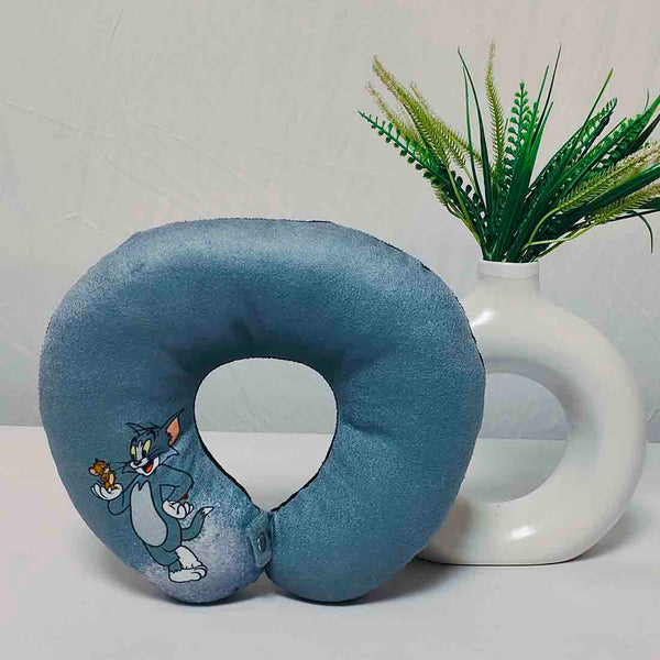 Personalised Grey Printed Kids Neck Pillow