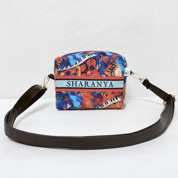 Personalised Guitar Printed Kids Sling Bag