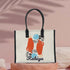 Personalised Hand Floral Printed Box Tote Bag - Uncommongifts.in