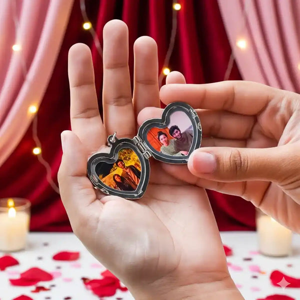 Personalised Heart Photo Frame Keychain for Valentine's