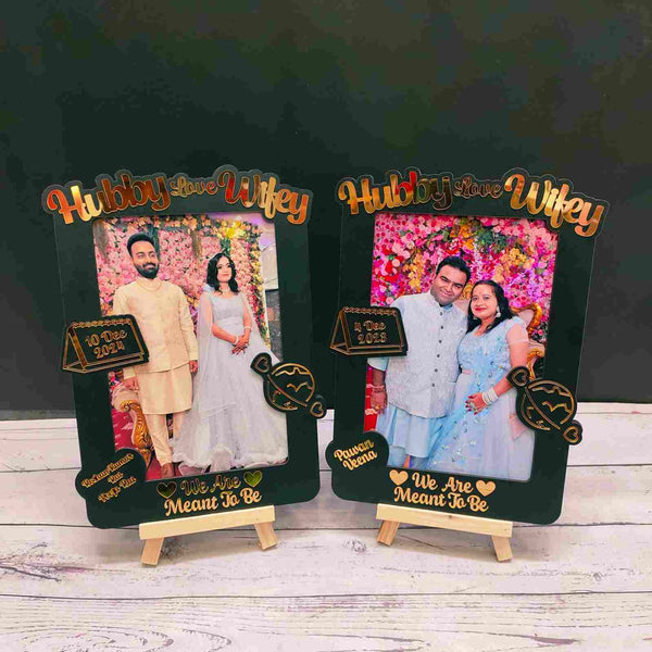 Personalised Hubby & Wifey Photo Frames