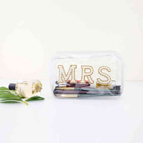 Personalised Initial Transparent Bridesmaid Make-up Pouch