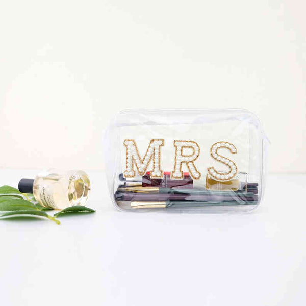 Personalised Initial Transparent Bridesmaid Make-up Pouch