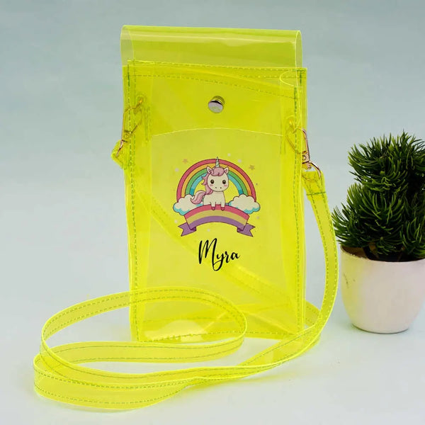 Personalised Jelly Sling Bag for Kids - Yellow