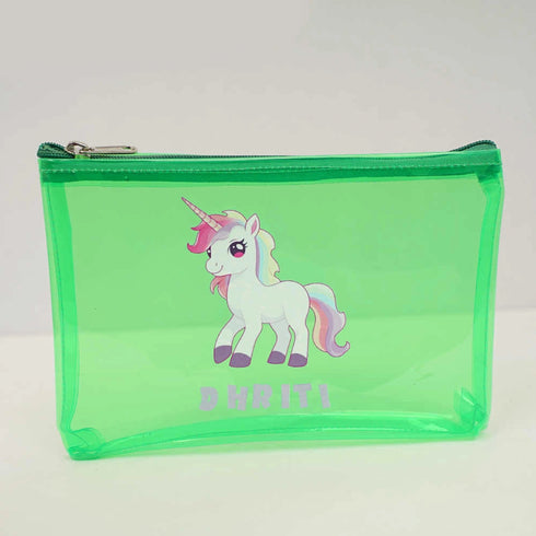 Personalized Jelly Travel Pouch for Kids - Dark Green