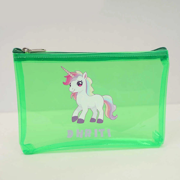 Personalized Jelly Travel Pouch for Kids - Dark Green