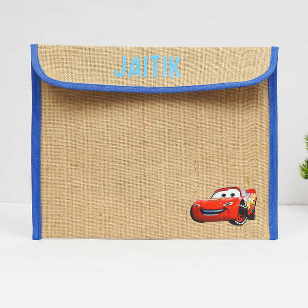 Personalised Jute Document Folder for Kids