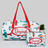 Personalised Kids Airplane Large Duffle Bag & Box Pouch Combo Gift Set