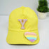 Personalised Kids Caps With Patch and Initial Letter - Light Yellow