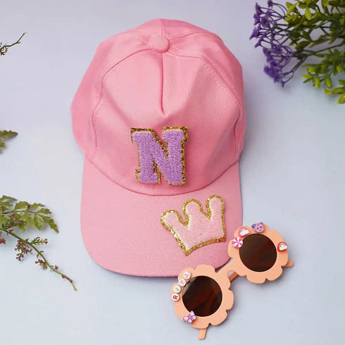 Personalised Kids Cap With Theme and Initial Letter Sunglass Combo