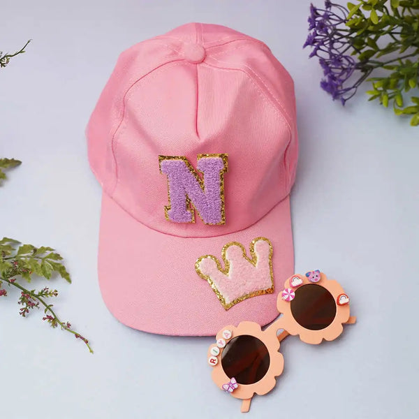 Personalised Kids Cap With Theme and Initial Letter Sunglass Combo