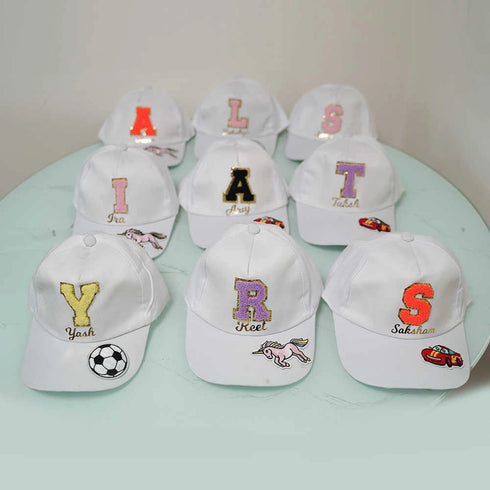 Personalised Kids Caps With Theme and Initial Letter