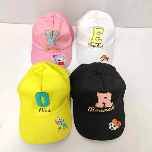 Personalized Kids Caps With Theme and Initial Letter