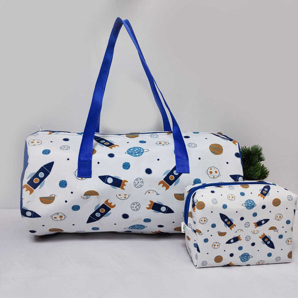 Personalised Kids Large Duffle Bag & Box Pouch Combo Gift Set