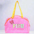Personalised Kids Jelly Duffle Bag With Patch and Initial Letter - Pink