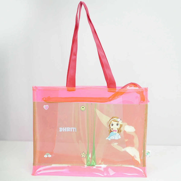 Personalised Kids Jelly Tote Bag - Pink