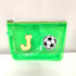 Personalised Kids Jelly Travel Pouch with Patch and Initial Letter - Green